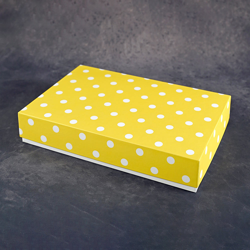 Polka Sunrise Design Medium Rectangle Gift Box (Classic Collection)