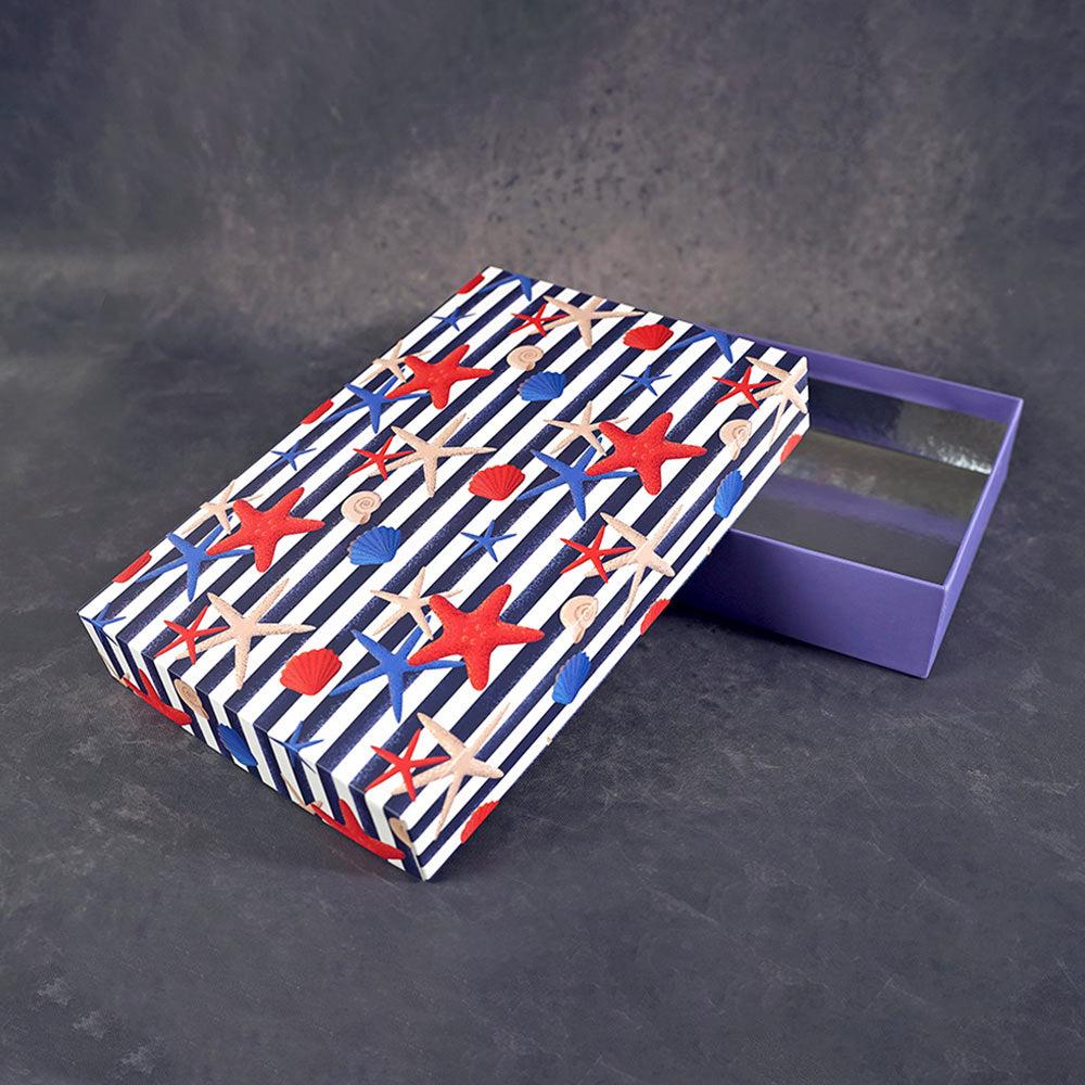 Starfish Design Medium Rectangle Gift Box (Playful Collection)