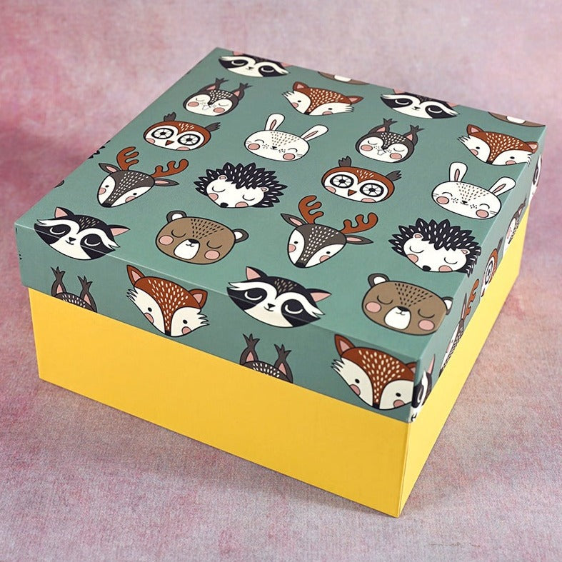 Go Wild Design Tall Square Gift Box (Playful Collection)