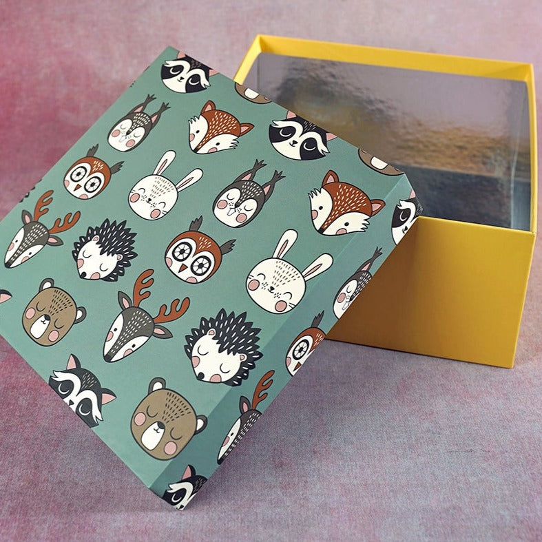 Go Wild Design Tall Square Gift Box (Playful Collection)