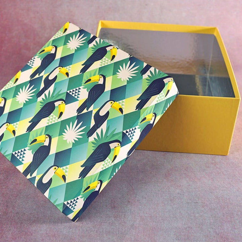 Toucan Design Tall Square Gift Box (Playful Collection)