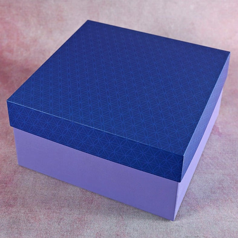 Blue Chakras Design Tall Square Gift Box (Classic Collection)