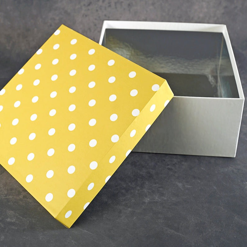 Polka Sunrise Design Tall Square Gift Box (Classic Collection)