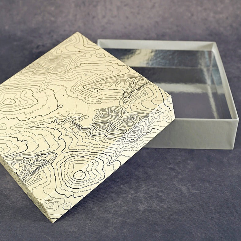 Treasure Map Design Square Gift Box (Playful Collection)