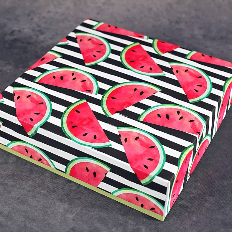 Punchy Watermelon Design Square Gift Box (Playful Collection)