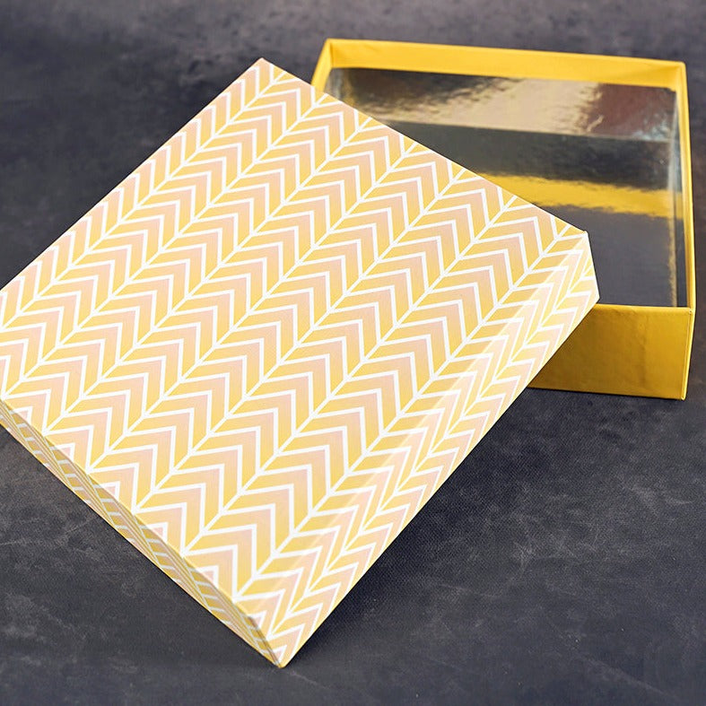 Sunrise Chevrons Design Square Gift Box (Classic Collection)