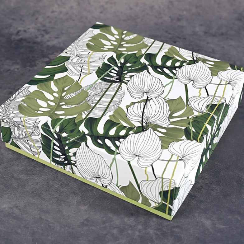 Green Profusion Design Square Gift Box (Bold Collection)