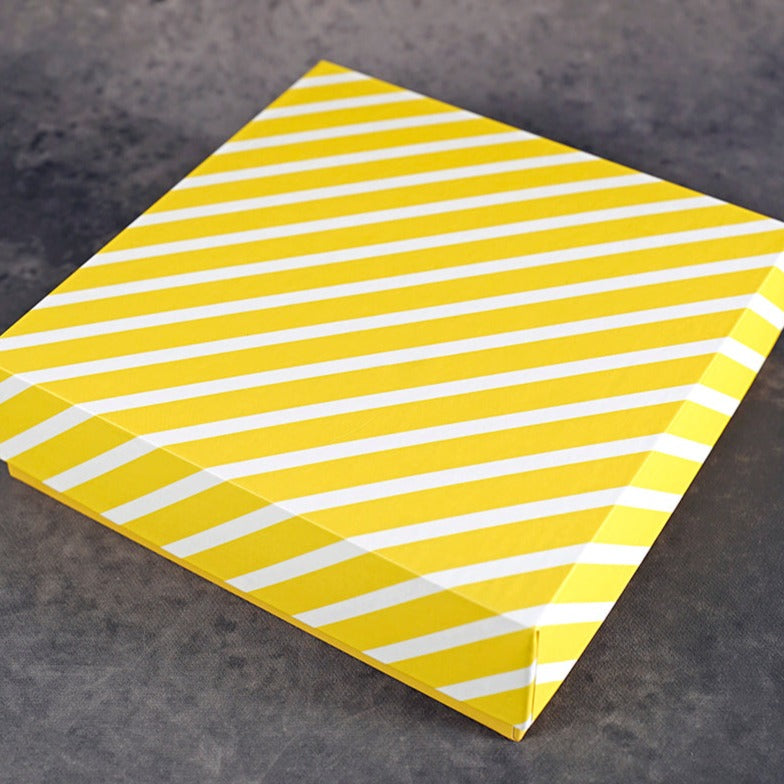 Pinstripe Sunrise Design Square Gift Box (Classic Collection)