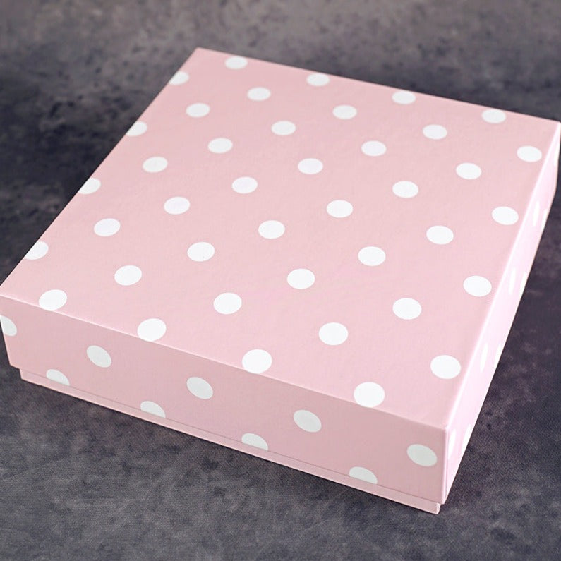 Polka Pink Design Square Gift Box (Classic Collection)