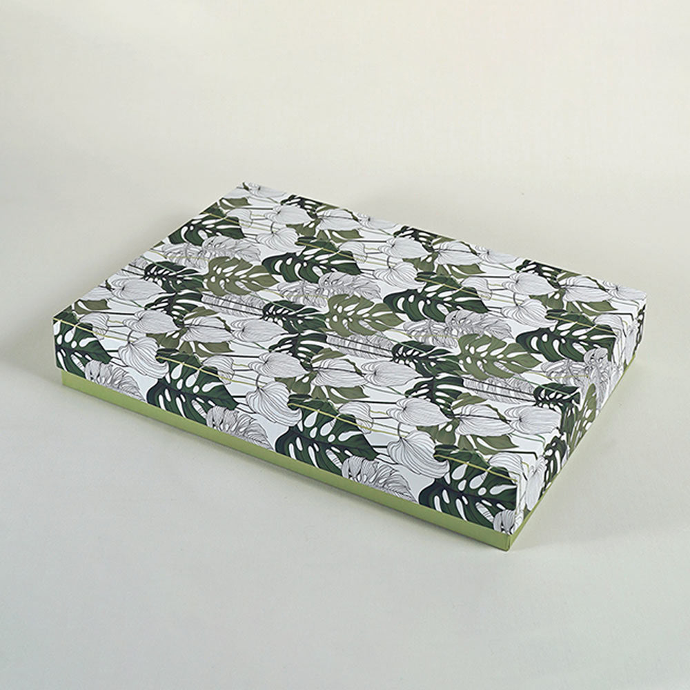 Green Profusion Design Large Rectangle Gift Box (Bold Collection)